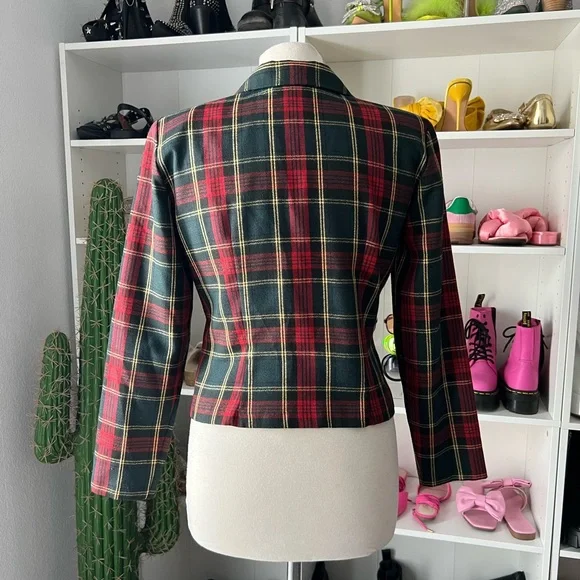Vintage Plaid Blazer - Picture 4 of 11
